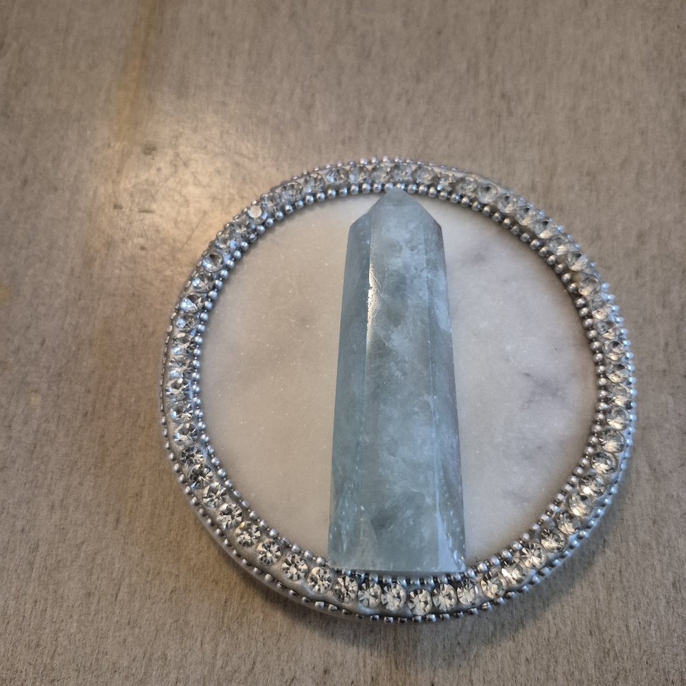 Natural Fluorite Crystal Point Obelisk Tower #O - Picture 4 of 9